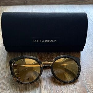 Dolce & Gabbana Mirror Tortoise Shell Sunglasses